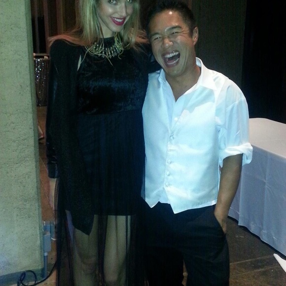 Passion Fusion from LF long black lace dress size medium - Picture 10 of 10